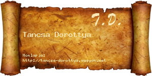 Tancsa Dorottya névjegykártya